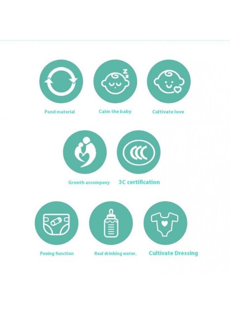 Reborn Baby Doll Simulated Enamel Baby Doll Children's Toy 39cm