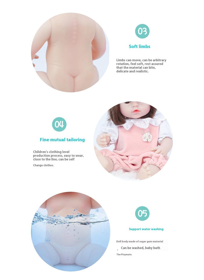 Reborn Baby Doll Simulated Enamel Baby Doll Children's Toy 39cm