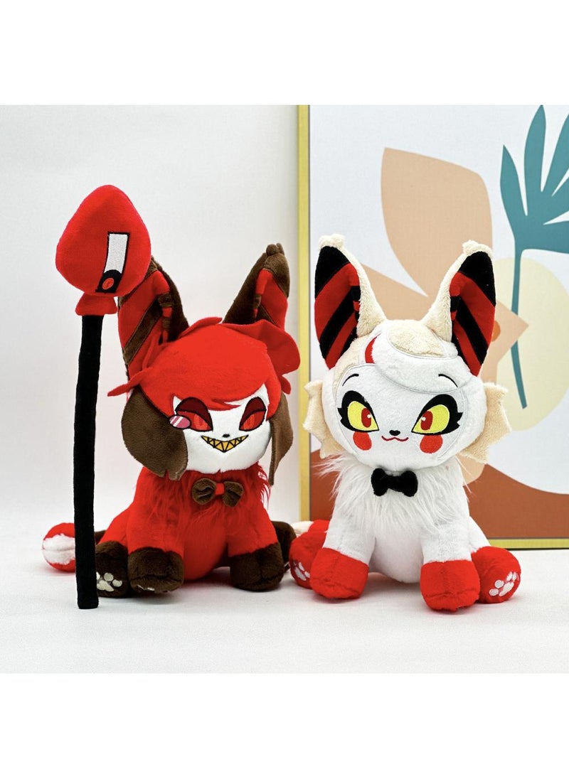 2-Piece Stolas Meow Hazbin Hotel Plush Toys Husk Meow Plush Cat Doll Perfect Gift For Boys And Girls