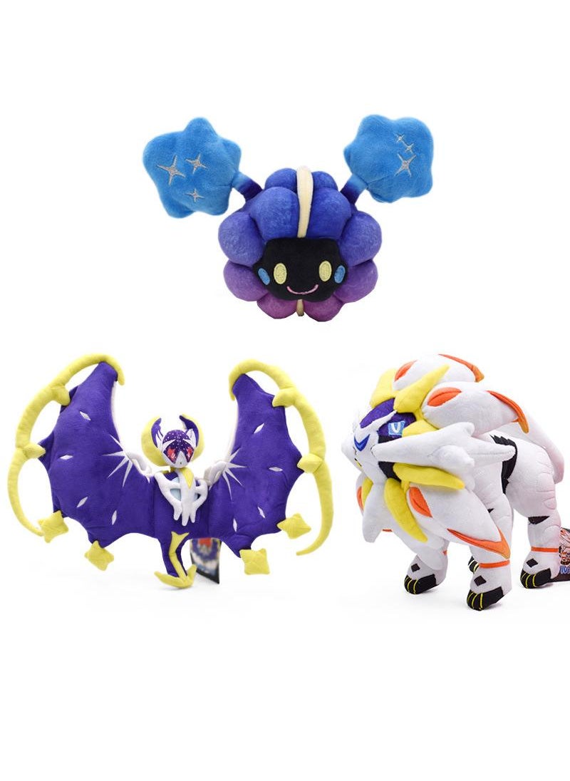 3-Piece Pocket Monsters Figure Plush Toys For Kids And Adults Great Birthday Gift For Boys And Girls