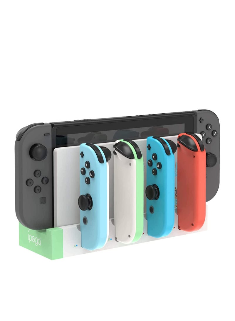 Controller Charger Compatible forJoy-Con, for Switch u0026 OLED Model Version, Joy-Con for Nintendo Model, USB Charging Dock Station Stand with Indicator - White