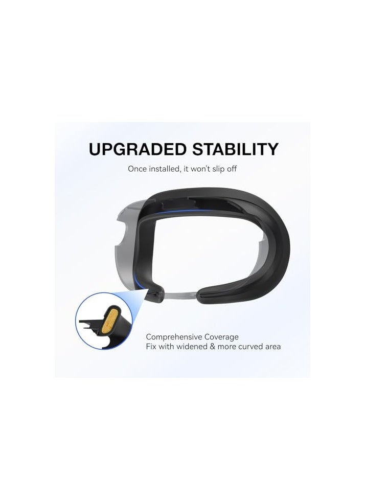 VR Silicone Face Cover for quest 3 Headset Accessories, VR Face Cushion Pad Mask for Quest 3 Headset (Black)
