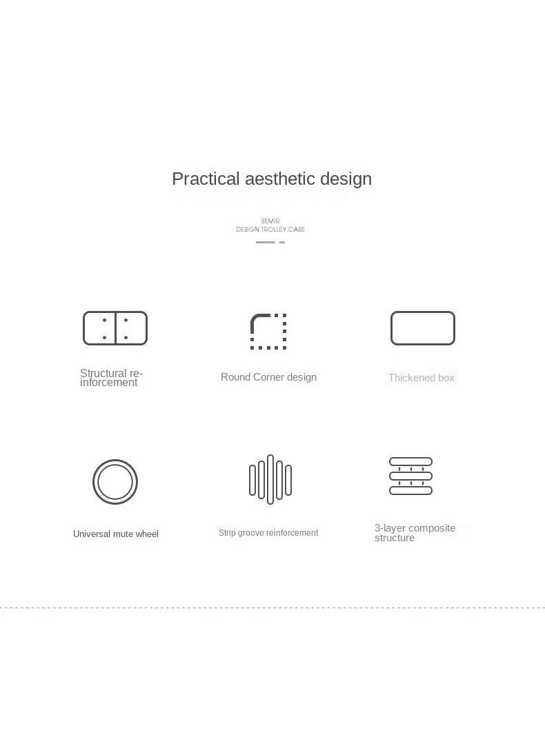 1-Piece Foldable Luggage With Lever