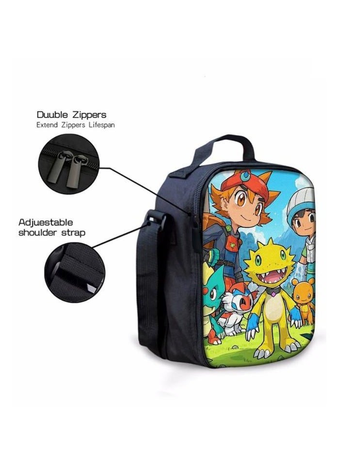 Cartoon three-piece schoolbag with zipper - 469