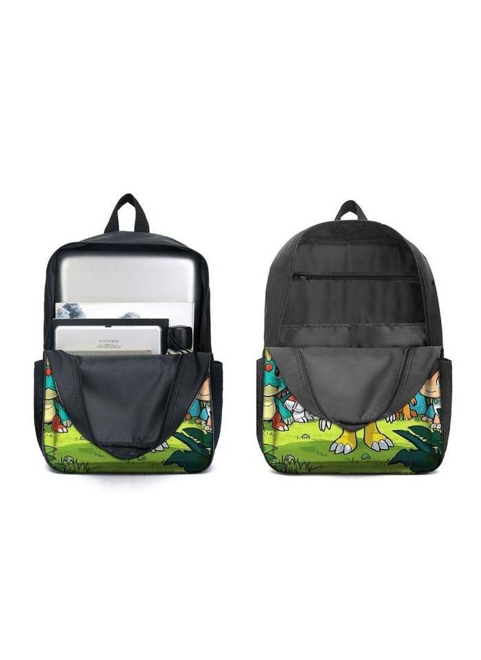 Cartoon three-piece schoolbag with zipper - 469