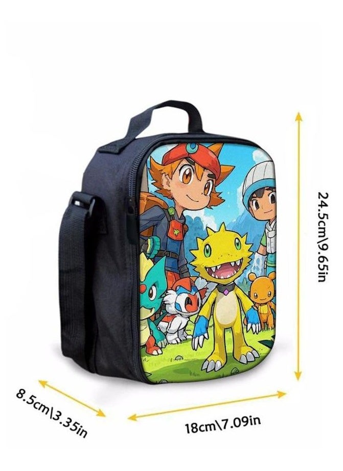 Cartoon three-piece schoolbag with zipper - 469