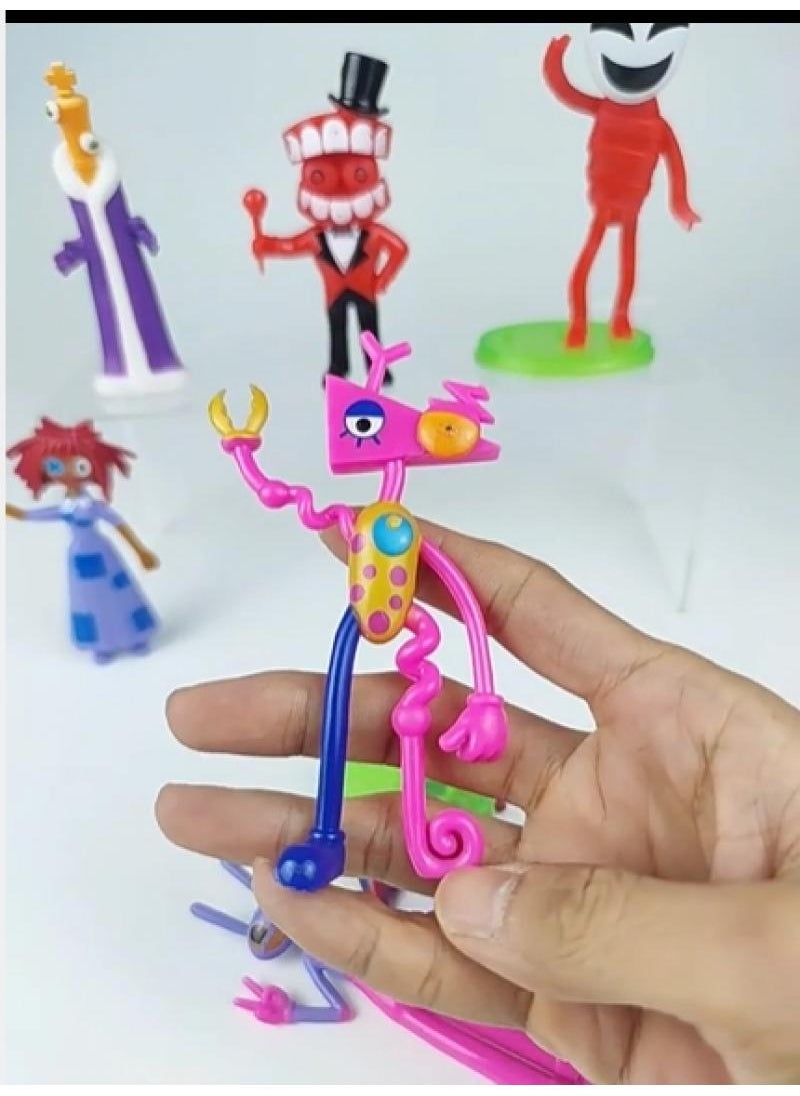 8-Piece The Amazing Digital Circus Figurines Model Toys Cake Car Model