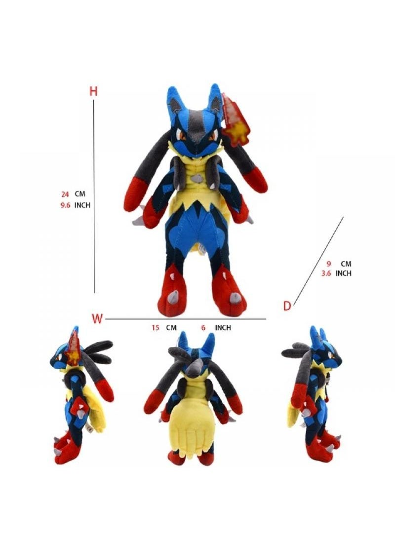 1-Piece Pocket Monsters Figure Lucario Plush Toys 24cm