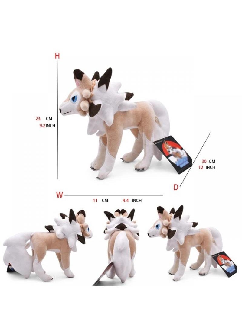 1-Piece Pocket Monsters Figure Lycanroc Plush Toys 23cm