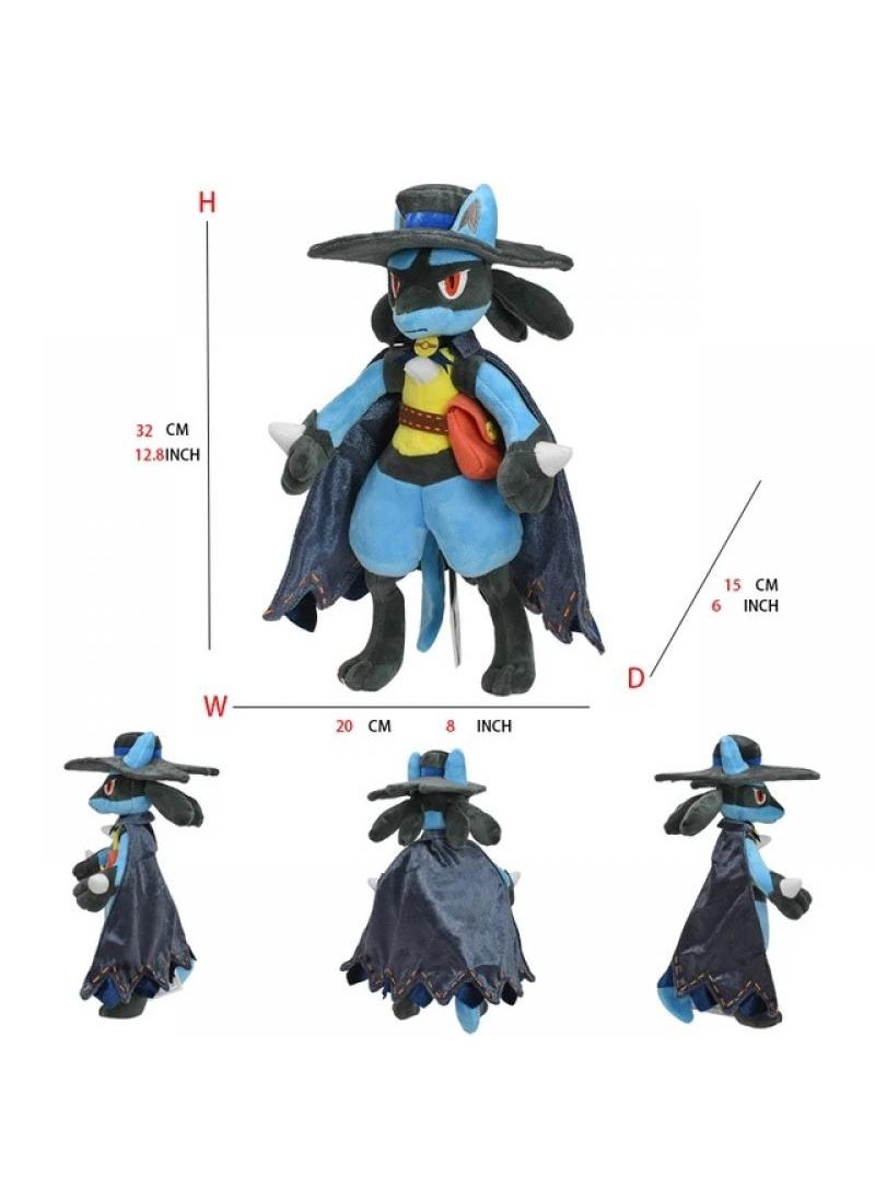 4-Piece Pocket Monsters Figure Lucario Plush Toys Set