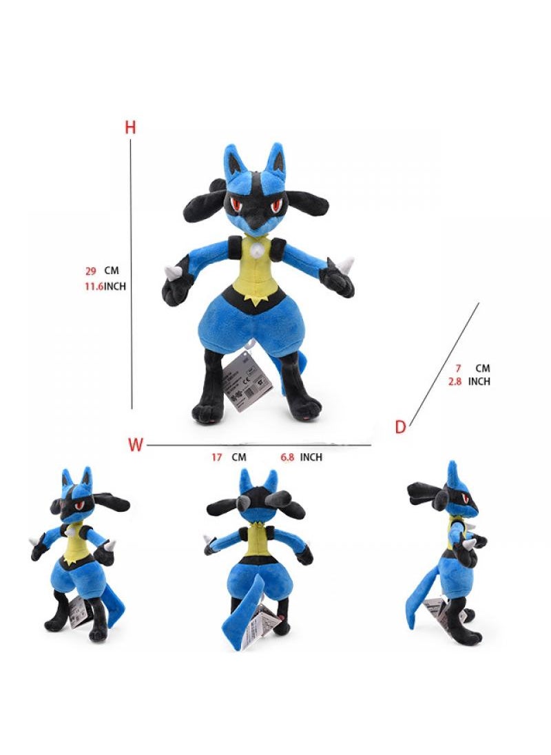 1-Piece Pocket Monsters Figure Lucario Plush Toys 29cm