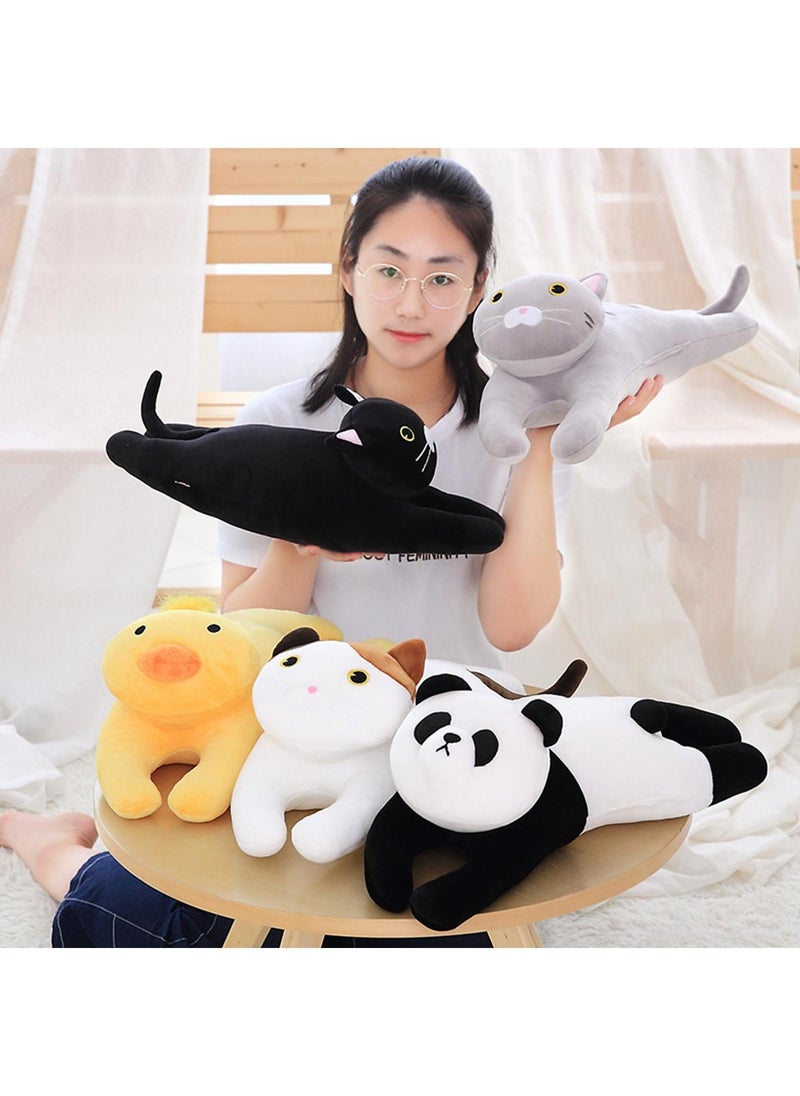 Stuffed Kneeling Cat Plush Pillow Toys Grey 50cm