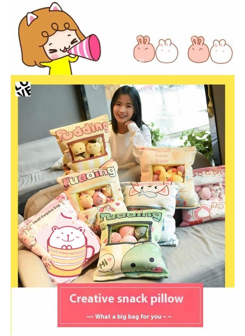 Lovely Snack Pillow Stuffed Animal Toys Pudding Decorative Removable Eggy Party Dolls Creative Toy Gifts For Teens Girls Kids
