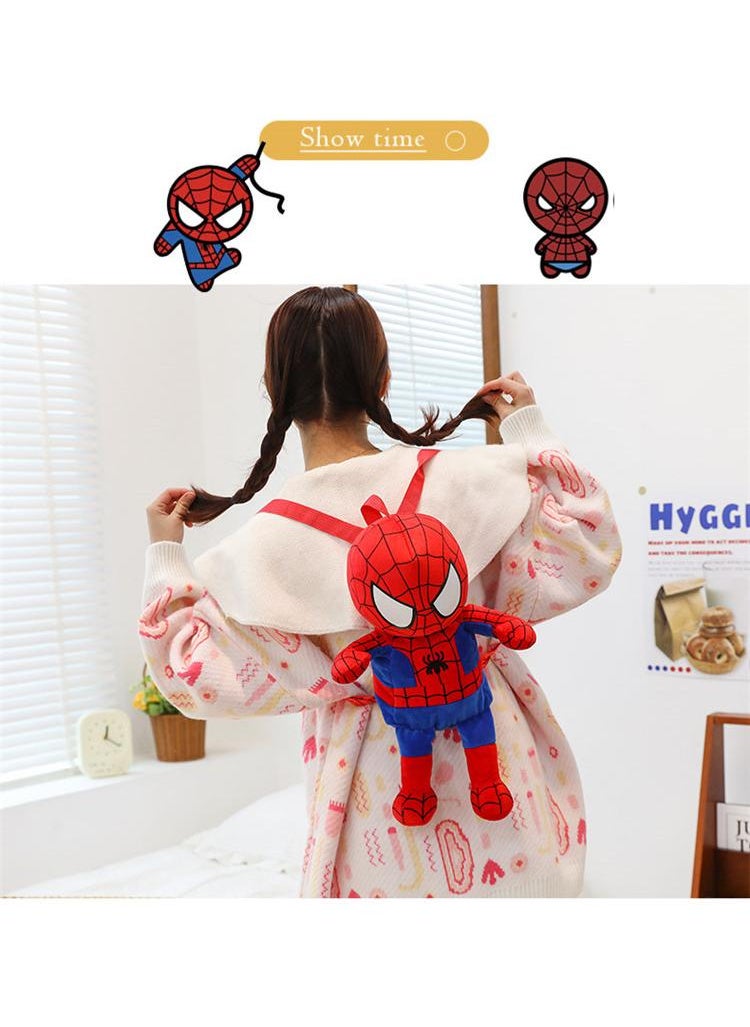 Avengers Spider-Man Children's Plush Backpack Kindergarten Backpack Plush Shoulder Bag Gift For Kids 40cm