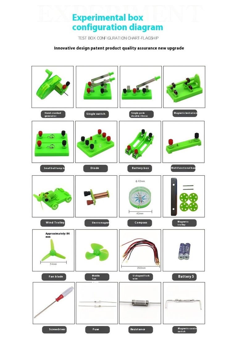 School Physics Labs Basic Electricity Discovery Circuit And Magnetism Experiment Kits For Kids Junior Senior High School Students Electromagnetism Elementary Electronics