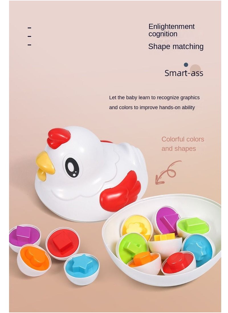 Toddler Chicken Toy Fine Motor Skills Matching Eggs Best Color And Shape Sorter Egg Toys