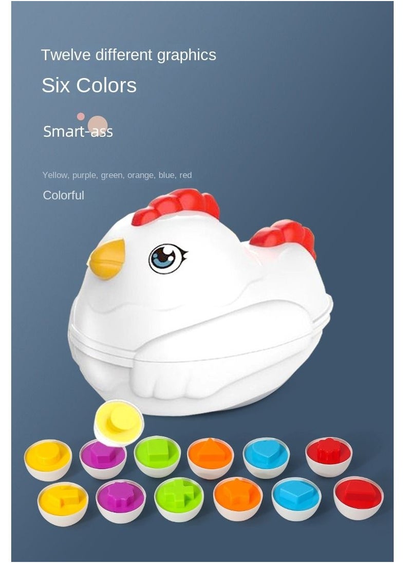 Toddler Chicken Toy Fine Motor Skills Matching Eggs Best Color And Shape Sorter Egg Toys