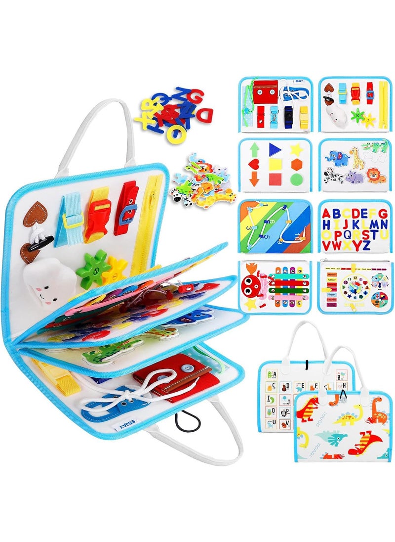 Busy Board Toys For Kids Toddler Sensory Toys Felt Activity Board For Boys And Girls Preschool Educational Learning Toy Gift For 2-4 Years Old Children Travel Toy For Airplane Or Car