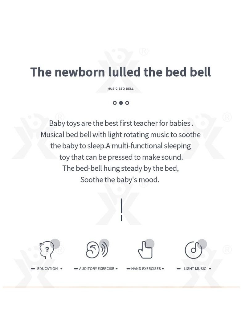 Baby Musical Crib Mobile With Multifunctional Music Rotating Bedside Bell Newborn Baby Comfort Toy