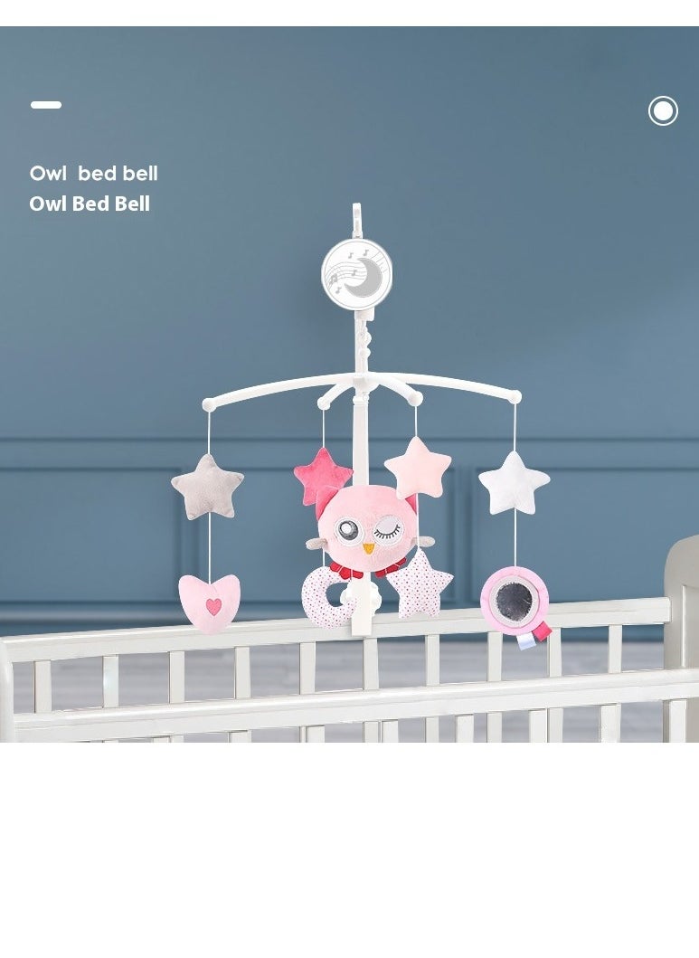 Baby Crib Mobile Set Musical Light Soft Animals Hanging Rattle Toys Mute Spin Motor Nursery Sleeping Machine For Infant 0 3 6 9 Months Newborn Toddler Gifts