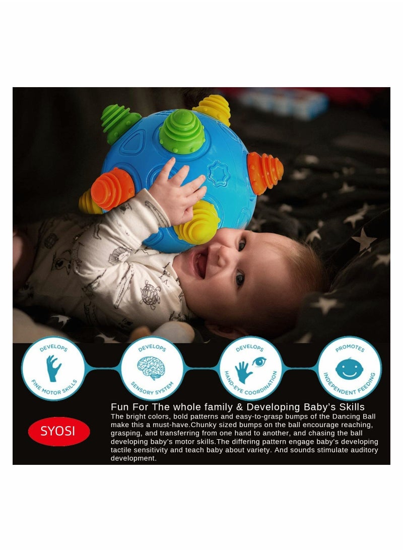 Toddlers Baby Music Shake Ball Toy- Bumble Ball for Babies, Dancing Bumpy u0026 Interactive Sounds Crawl Ball Toy, Baby Rattle Bouncing Sensory Learning Ball Gift Toys for 3+ Year Old Boysu0026Girls
