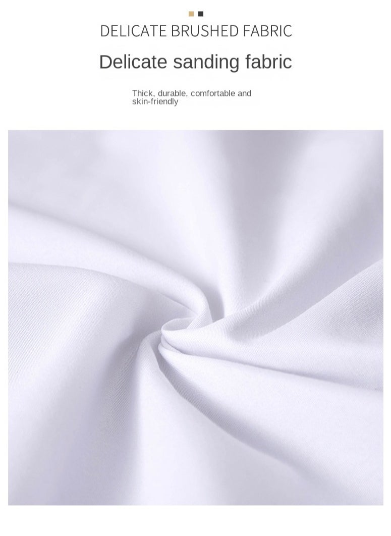2-Piece Hypoallergenic Feather Silk Cotton Filling Pillow Core Cotton White