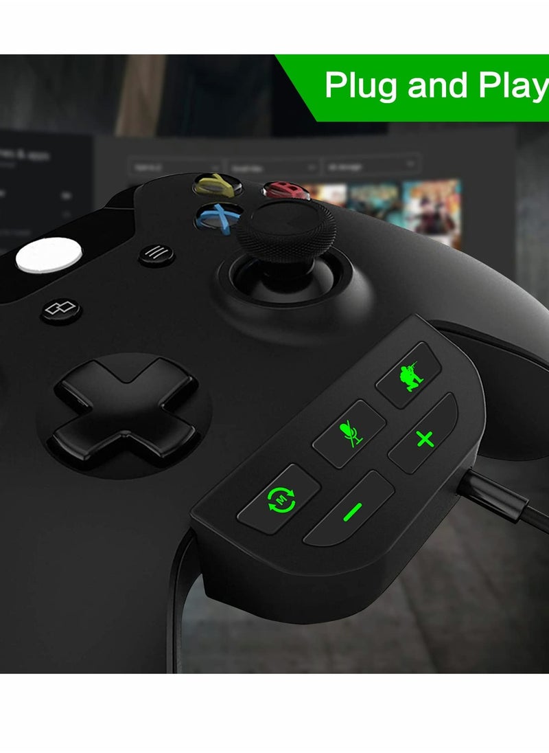 Headset Adapter for Xbox Series X/S, Stereo Headset Audio Adapter with Volume Adjustment and Scout Mode