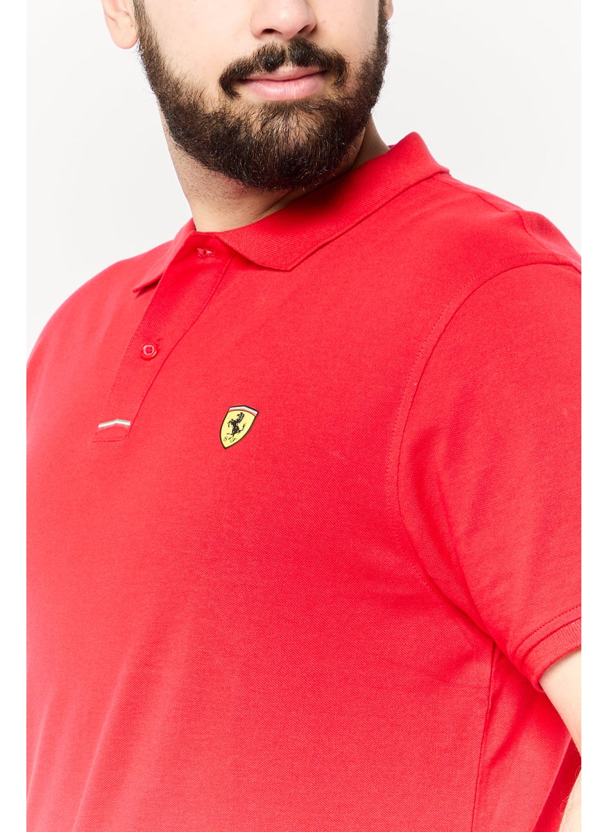 Men Sportswear Fit Short Sleeve Golf Polo Shirt, Red
