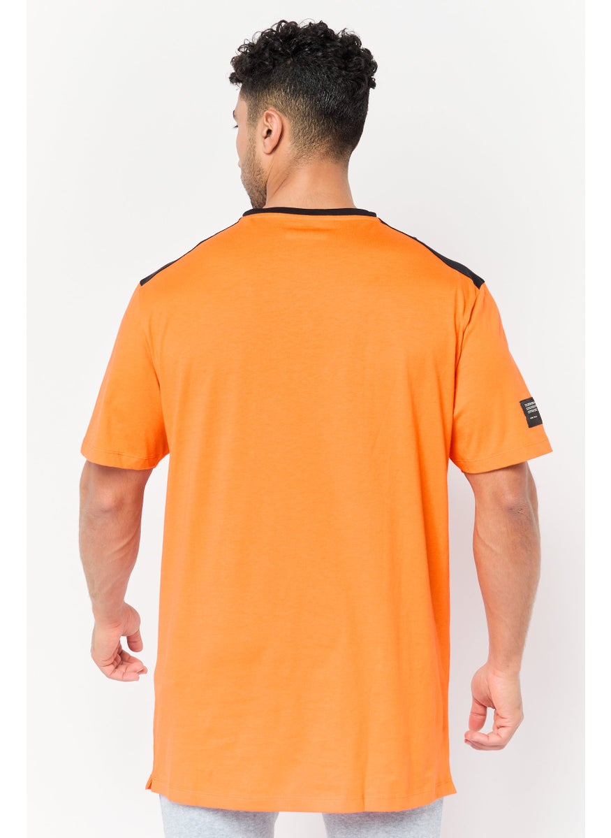 Men Sportswear Fit Short Sleeve Running T-Shirt, Orange