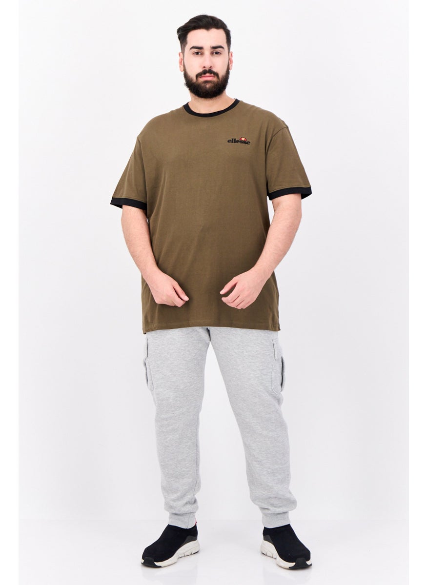 Men Sportswear Fit Short Sleeve Outdoor T-Shirt, Khaki