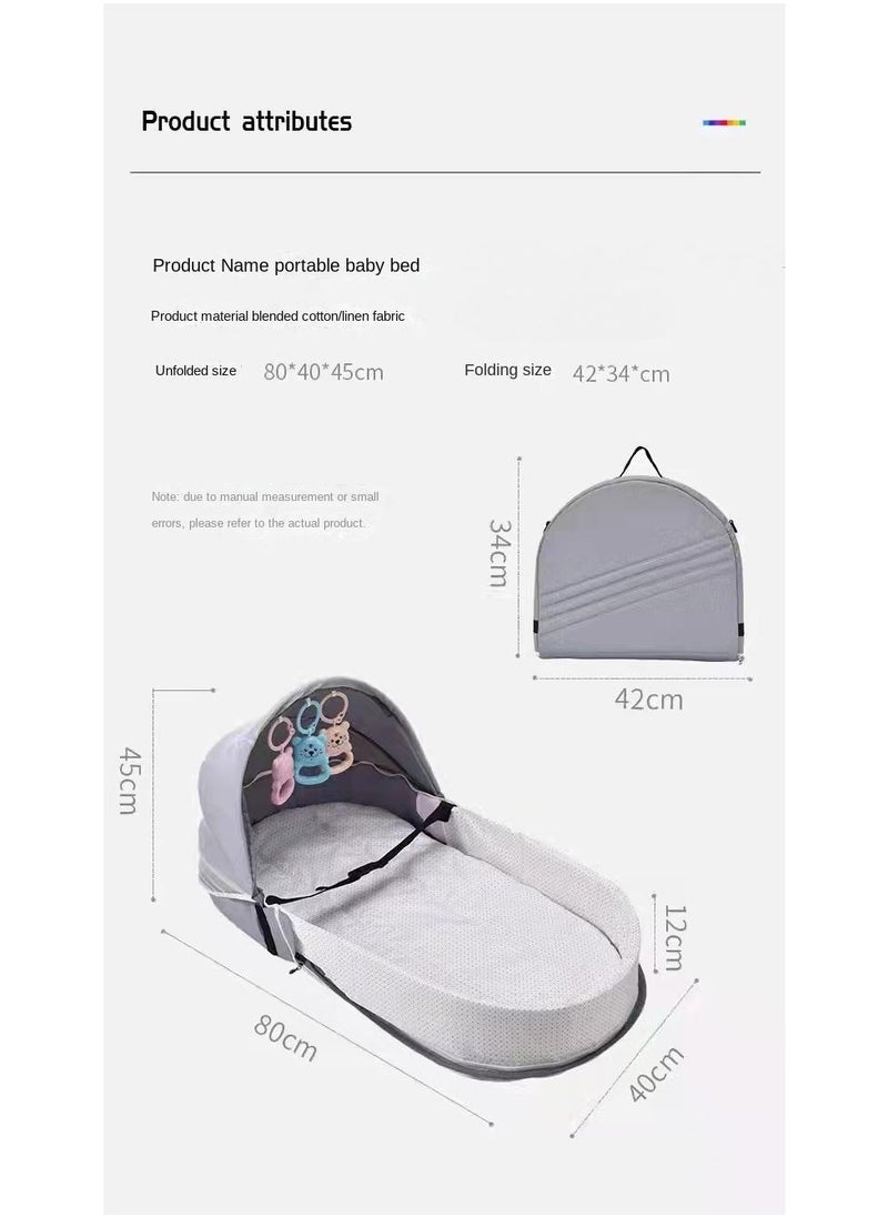 Baby Bed Baby Nest Portable Travel Baby Cribs Toddler Multi-function Folding Bed Folding Chair