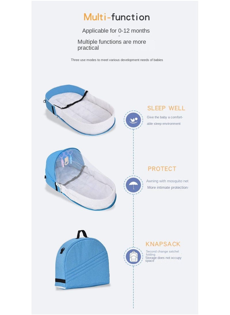 Baby Bed Baby Nest Portable Travel Baby Cribs Toddler Multi-function Folding Bed Folding Chair