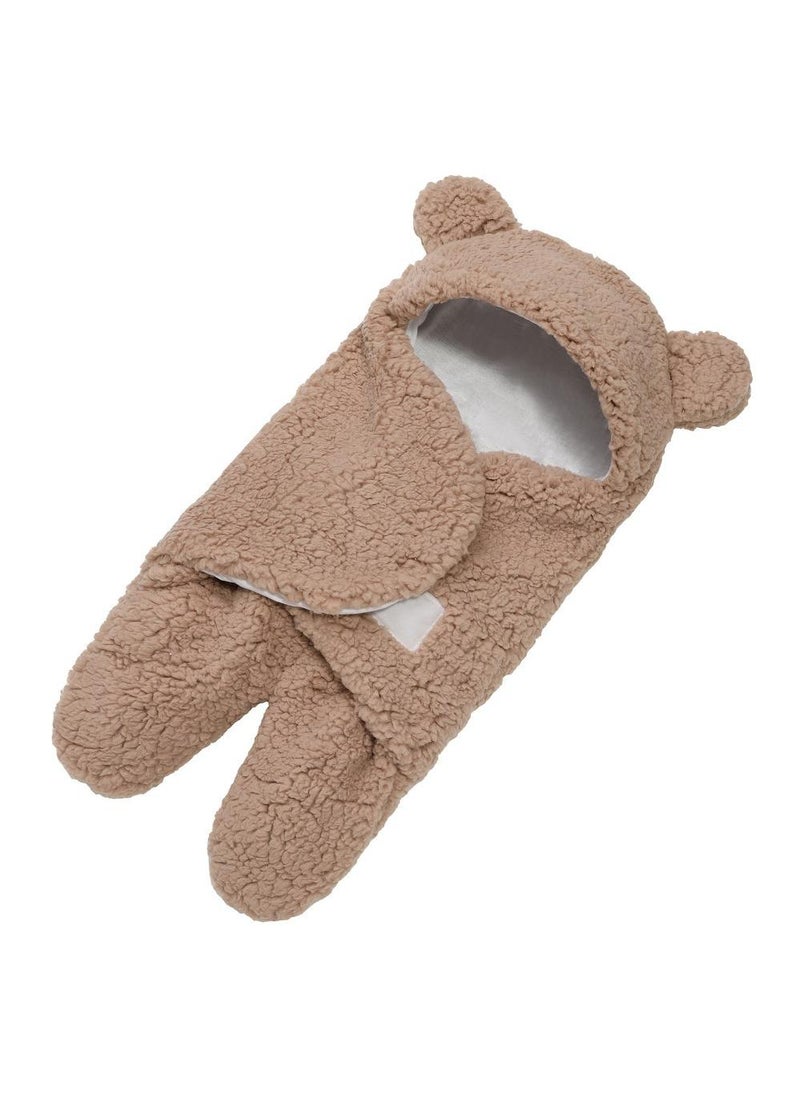 1-Piece Soft Baby Swaddling Brown