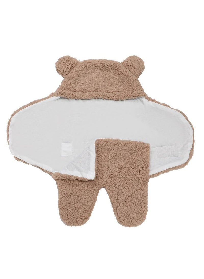 1-Piece Soft Baby Swaddling Brown