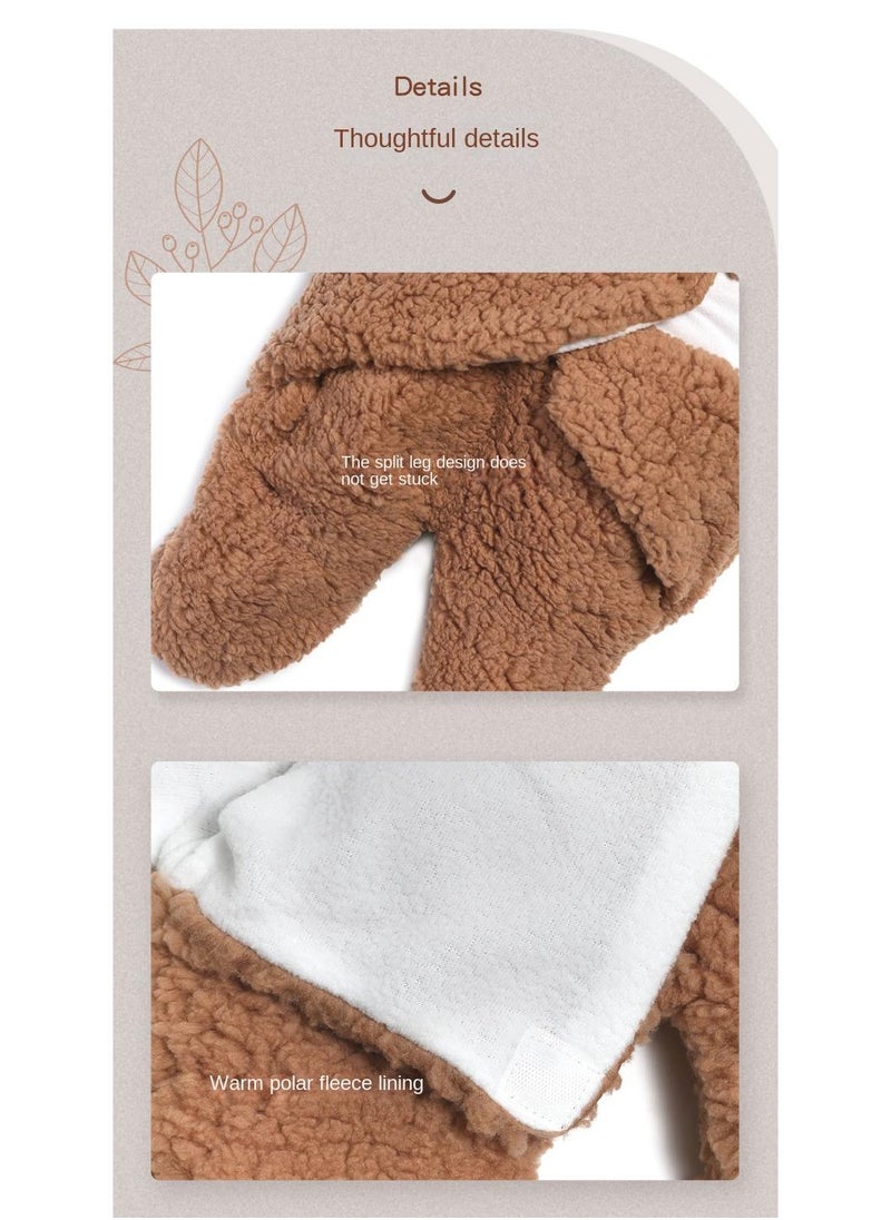 1-Piece Soft Baby Swaddling Brown