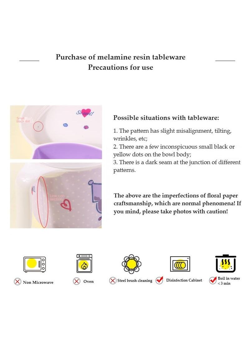 Kuromi  Printed Petal Bowl With Handle 630ml