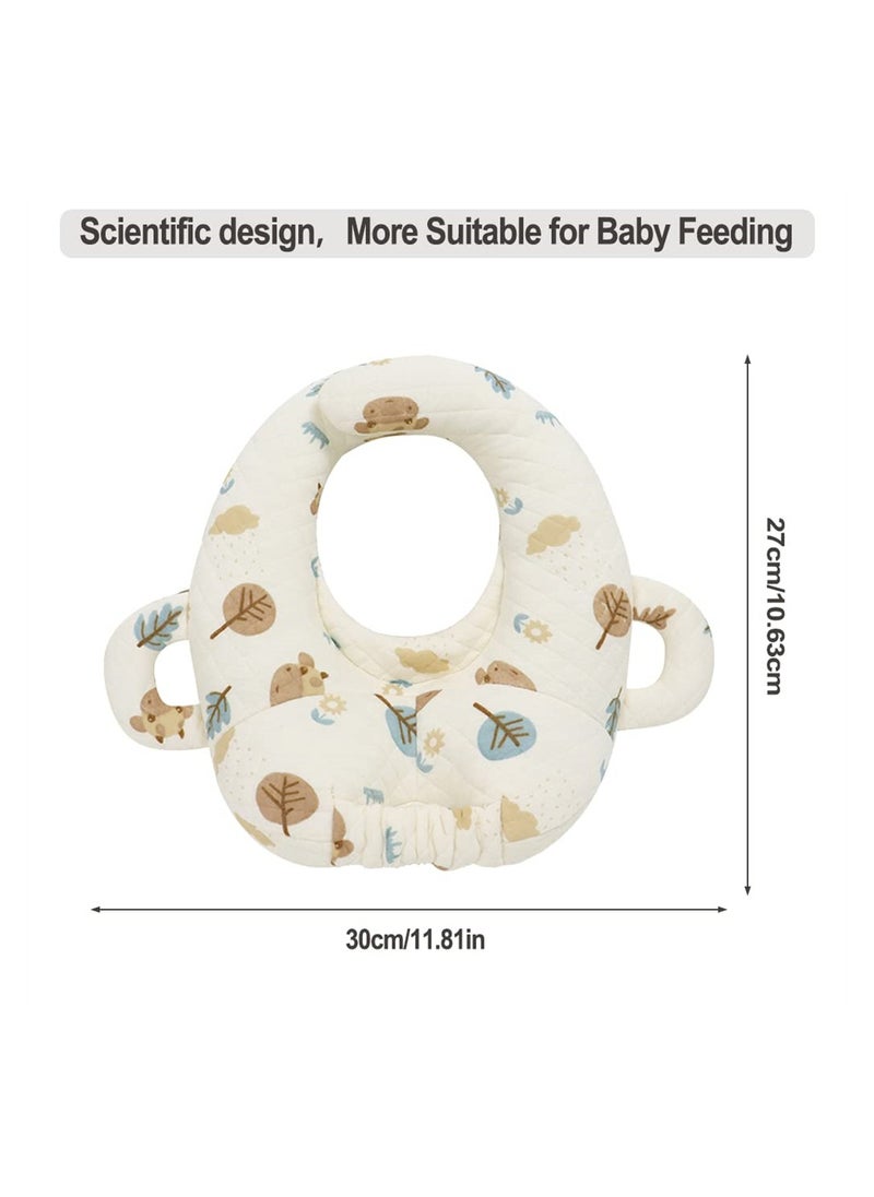 Baby Nursing Pillow, Cartoon Baby Bottle Holder, Portable Support Pillow for Newborns, Baby Breastfeeding Pad, Bottle Support Cushion, Anti-Spitting Milk Pillow