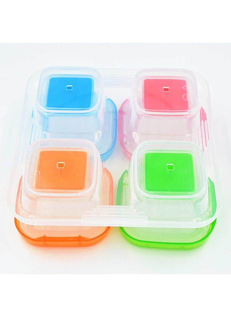 4-Piece Soft Bottomed Food Container Baby Complementary Food Box Set