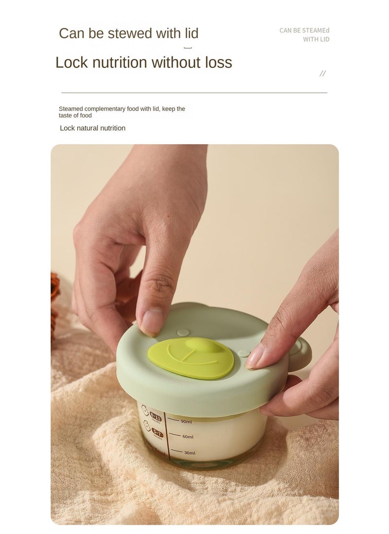 4-Piece Glass Food Storage Container Baby Complementary Food Box Set