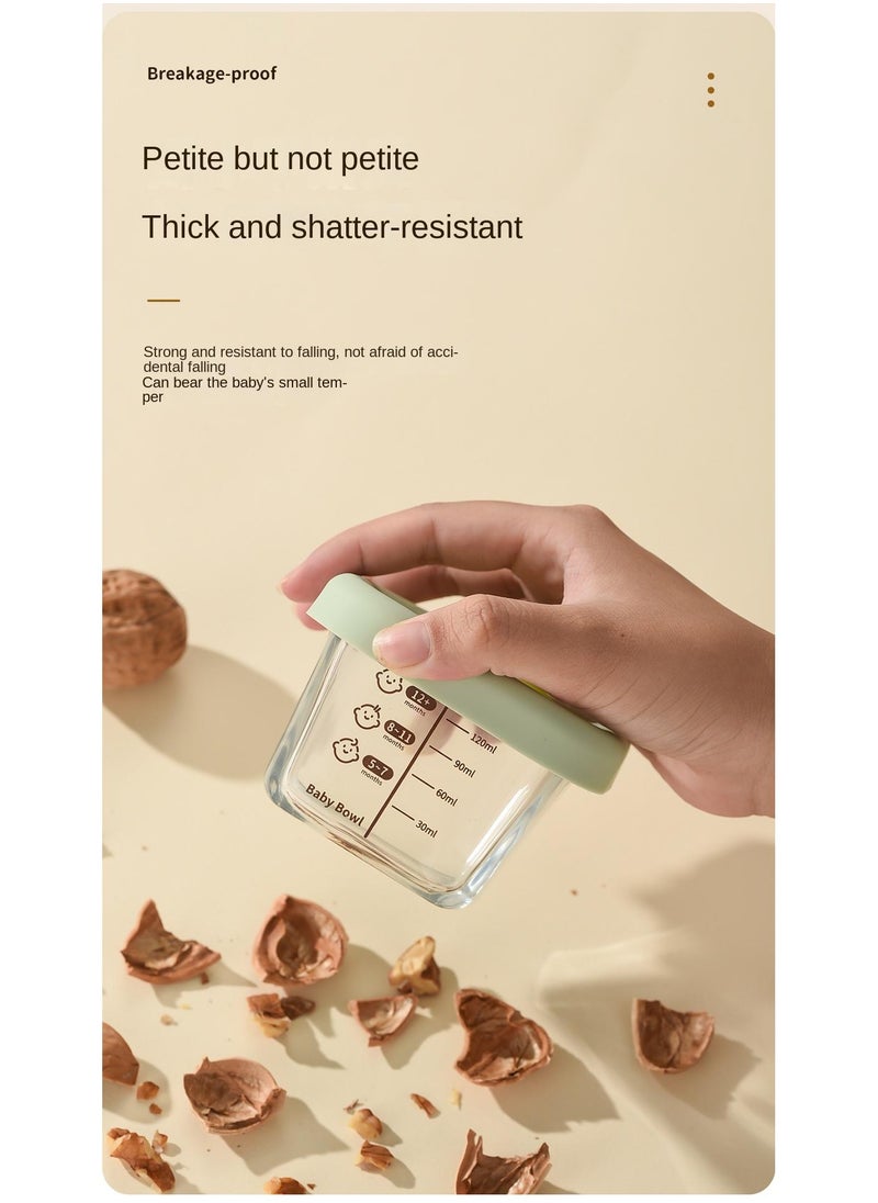 4-Piece Glass Food Storage Container Baby Complementary Food Box Set