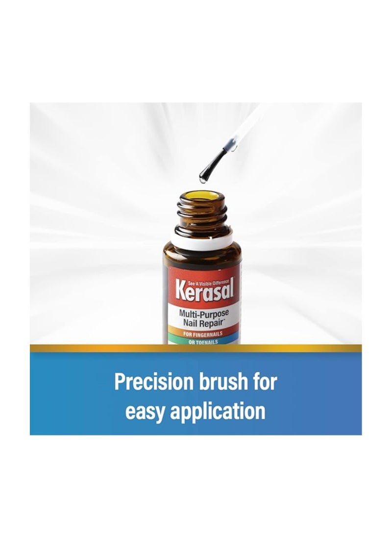 Kerasal Multi-Purpose Nail Repair, Nail Solution for Discolored and Damaged Nails, 0.43 fl oz