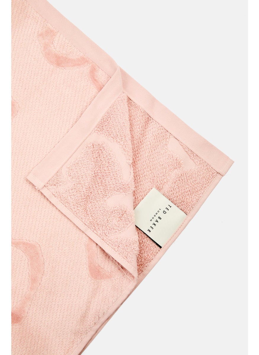 Magnolia Detail Bath Towel 89 x 178 cm, Old Pink