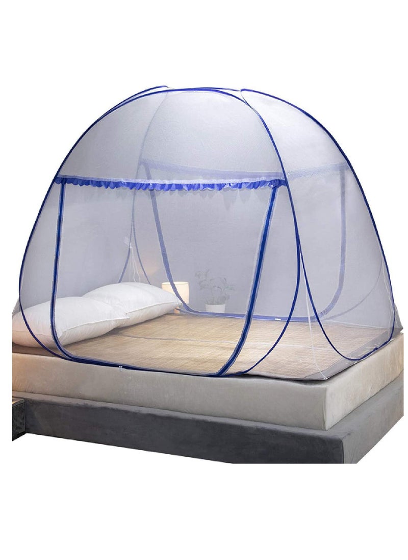 Mosquito Nets, 180 * 200 * 150cm, Portable Tent Travel Double Door Zipper Bed Net, Easy Installation, Fine mesh, for Bedroom Outdoor Camping, No Hooks No Chemicals