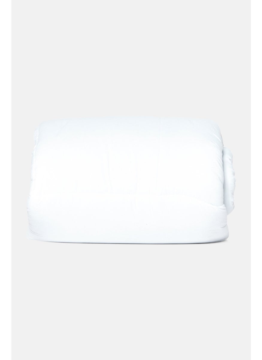 Single Size Mattress Topper Elastic Strap Corners 100 x 200 cm, White