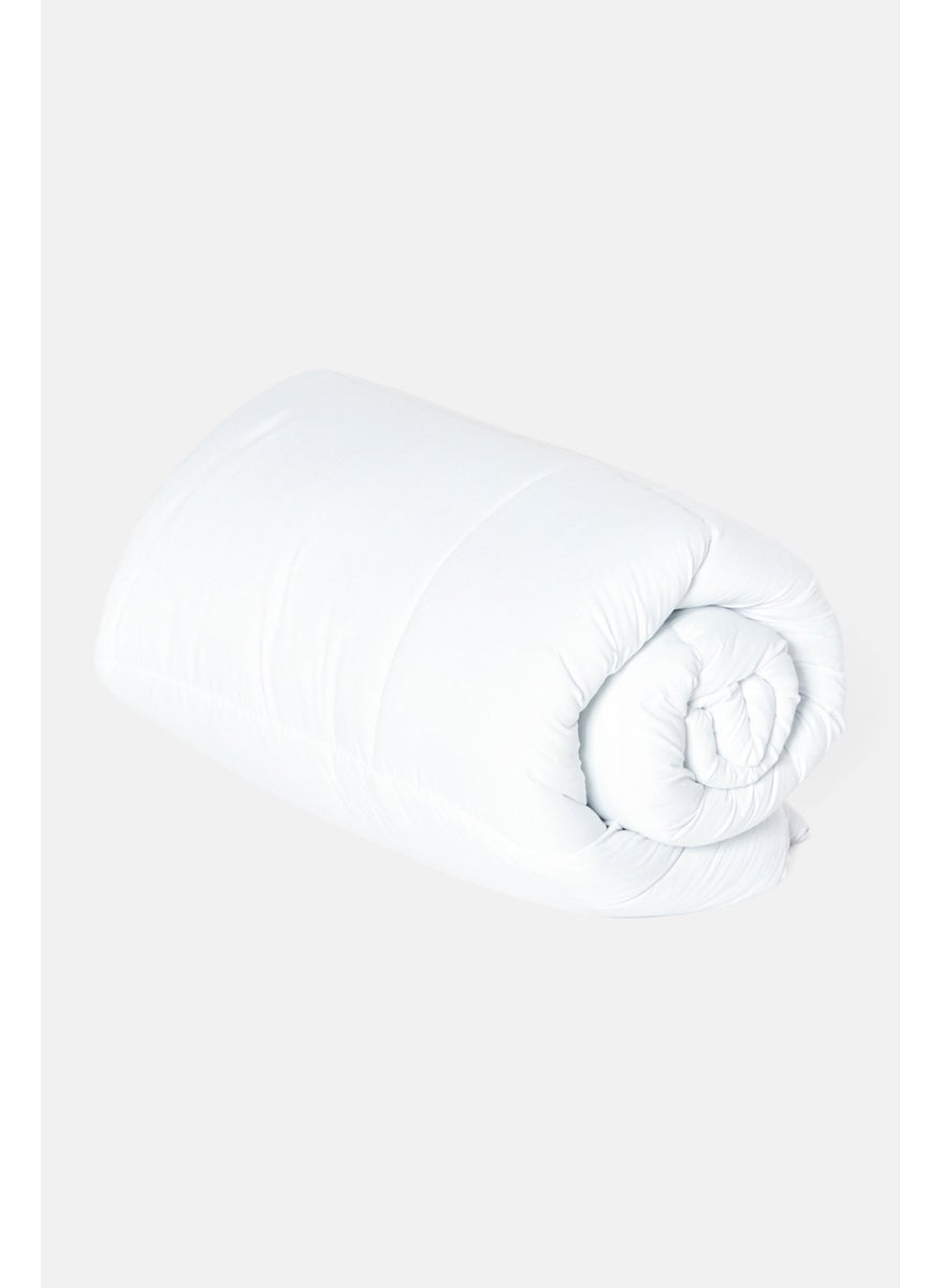 Single Size Mattress Topper Elastic Strap Corners 100 x 200 cm, White