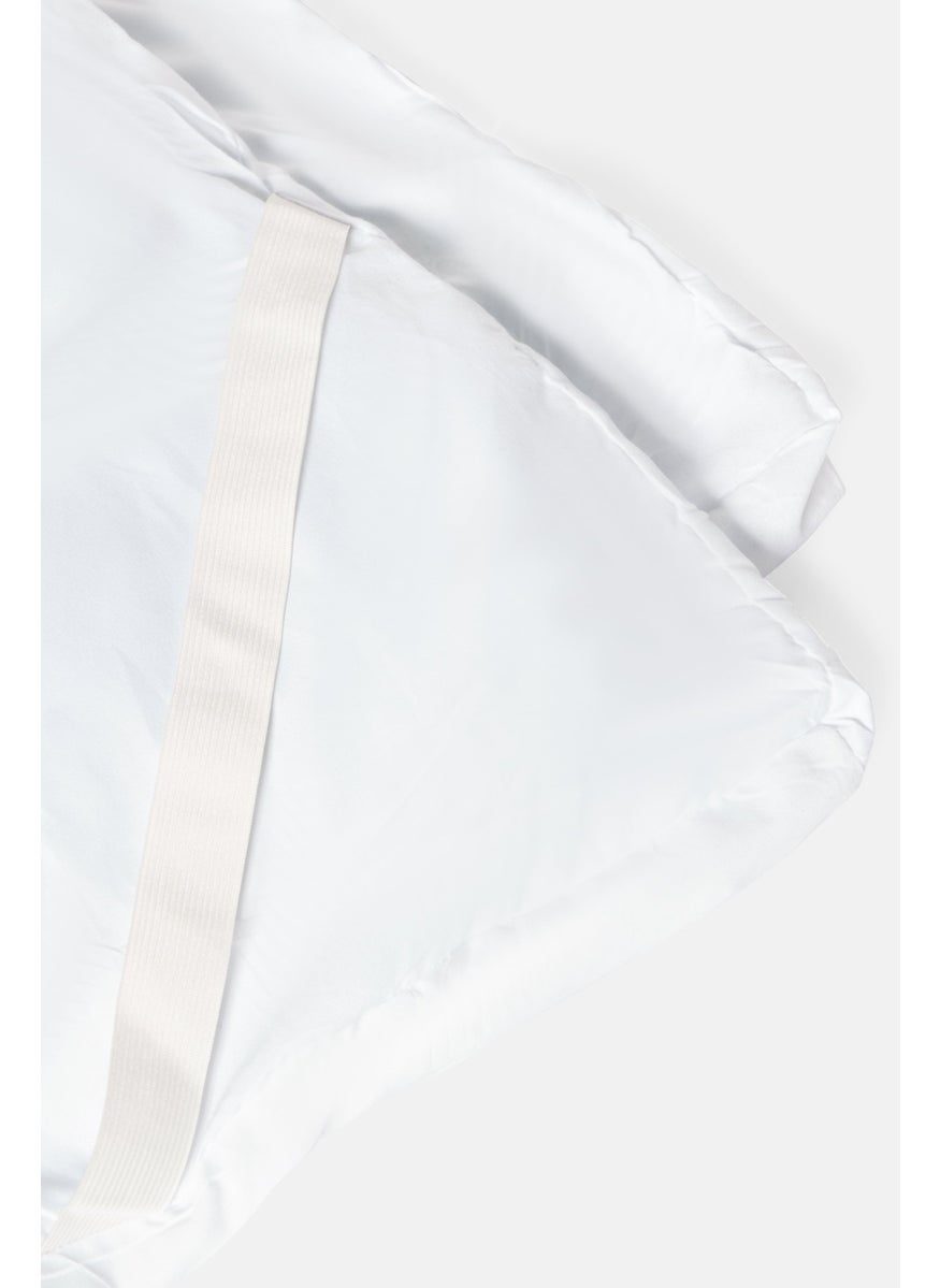 Single Size Mattress Topper Elastic Strap Corners 100 x 200 cm, White