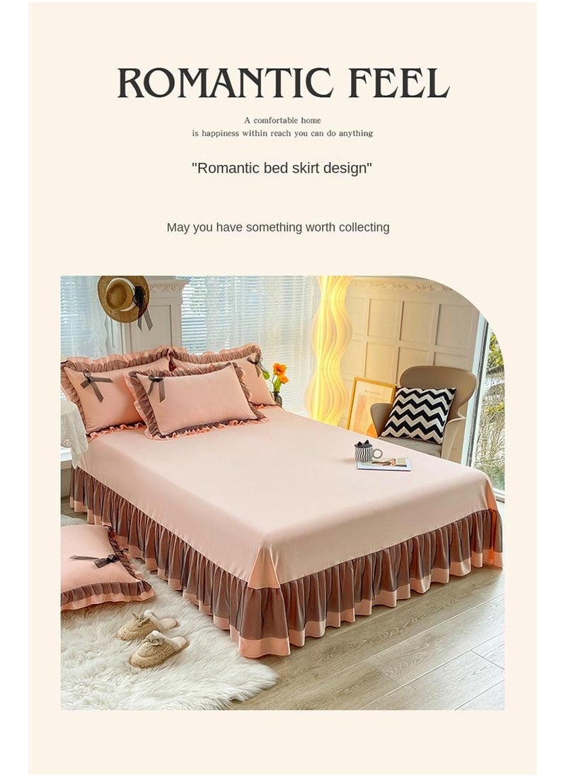 Simple Solid Color Washable Bed Sheet And Duvet Cover Set