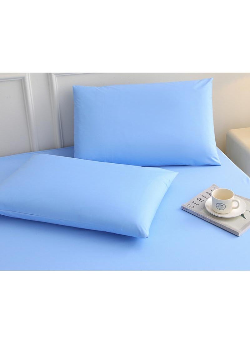 3-Piece Solid Color Bed Sheets Set Waterproof Breathable Mattress Cover