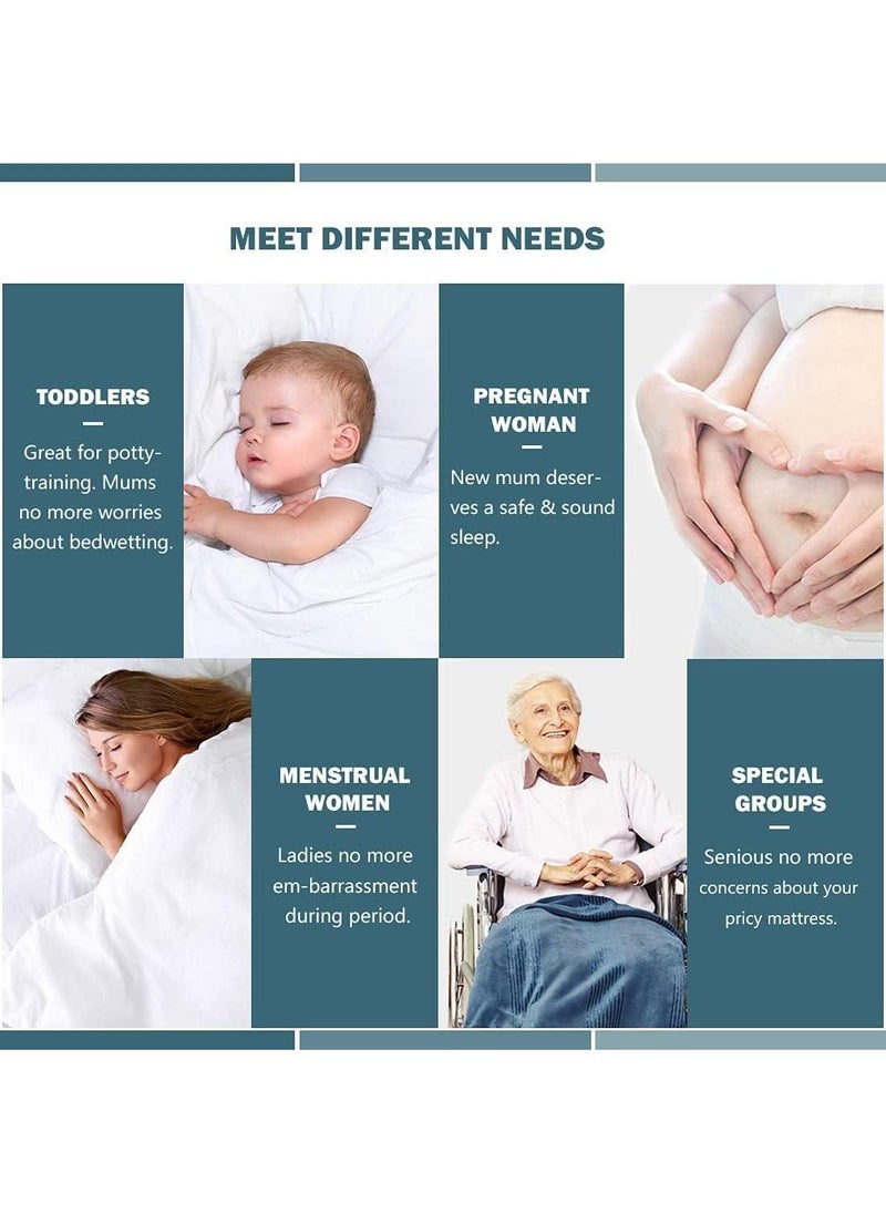 3-Piece Solid Color Bed Sheets Set Waterproof Breathable Mattress Cover