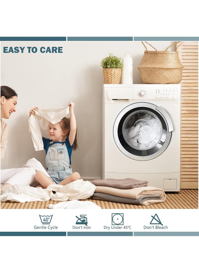 3-Piece Solid Color Bed Sheets Set Waterproof Breathable Mattress Cover